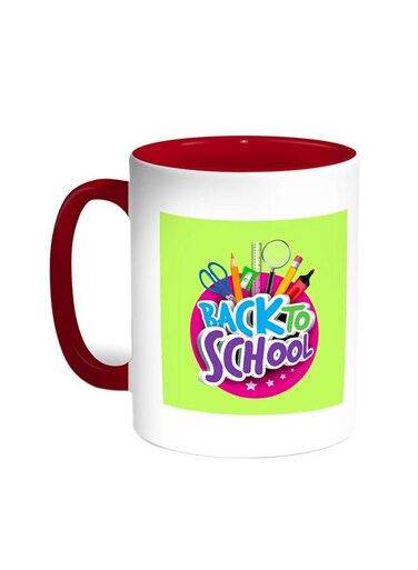 Back To School Printed Coffee Mug Red/White 11ounce