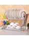2-Tier Stainless Steel Dish Drainers Dish Drying Rack Basket Rack Drainer for Dishes Bowls Cups Kitchen Organizer
