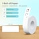 NELKO P21 Label Maker Tape, Adapted Label Print Paper, 14x40mm (0.55"x1.57"), Standard Laminated Office Labeling Tape Replacement, Thermal Label Tape for Home Office School, 180 Labels/Roll, White
