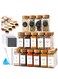 24Pcs Glass Spice Jars with Bamboo Lid,4oz Square Spices Container Set with Labels,Spices and Seasoning Containers Sets Organizer,Shaker Lids and Airtight Bamboo lid (Bamboo Lid)