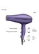 3-Piece Professional Hair Dryer Set ,1800W Purple