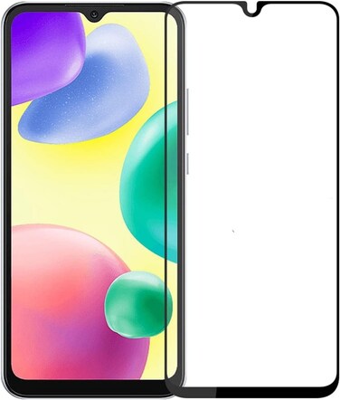 MUZZ Xiaomi Redmi 10C 3D Curved Full Coverage Premium Scratch Resistance 5D Touch Tempered Glass Screen Protector For Redmi 10C Black