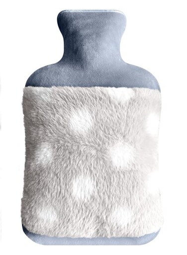 Water Bottle with Soft Cover, Upgraded 2L BPA Free Hot Water Bag for Neck, Shoulder Pain and Hand Feet Warmer, Menstrual Cramps, Hot Compress and Cold Therapy (Gray)