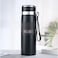 800ml Stainless Steel Vacuum Insulated Water Bottle - Hot &amp; Cold Sports Thermos (Black)
