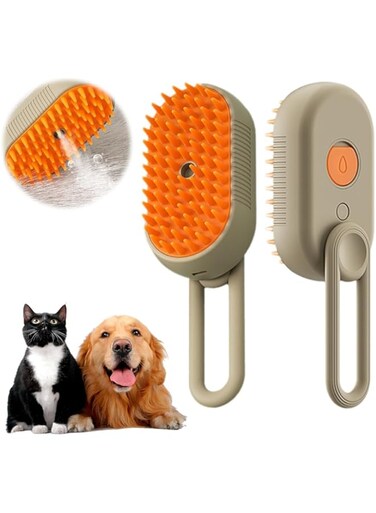 Cat Steam Brush for Shedding, Cat Grooming Brush With Steam, 3-in-1 Rechargeable Steam Pet Brush for Dog And Cat, Self Cleaning Steam Brush for Massage,Clean and Removing Loose Hair