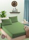 Faded Green Cotton Double Striped Fitted Elastic Bedsheet Sets 150x200+20cm