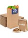 Packing SNH SOS Paper Bag No 12 Large, Flat Bottom Kraft Grocery &amp; Party Treat - 25 Pieces