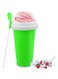 Slushie Maker Cup - DIY Magic Slushy Maker Squeeze Cup, Portable Smoothie Squeeze Cup for Juices, Milk and Ice Cream Make, Double Layer Squeeze Slushy Maker Cup, Birthday Gifts for Family (Green)
