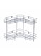 2 Layer Stainless Steel Trolley with Kitchen Dish Drying Rack &amp; Vegetable Fruit Storage Trolley Basket Stand with Wheel for Modern Kitchen Organizer (Silver) Pack of 1