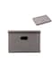 1-Piece Clothes Organizer Drawer with Cover, Foldable Fabric Storage Boxes Cloth Storage Organizer Drawer Storage Cubes, Wardrobe Clothes Organizer Toys Storage Bin, Grey