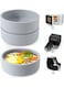 Air Fryer Egg Mold, Silicone Air Fryer Egg Pan, Individual and Reusable Air Fryer Accessories, Microwave Egg Cooker, Nonstick Egg Bites Pan, 3Pcs, Gray