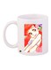 Cartoon Girl Printed Coffee Mug White/Orange/Beige