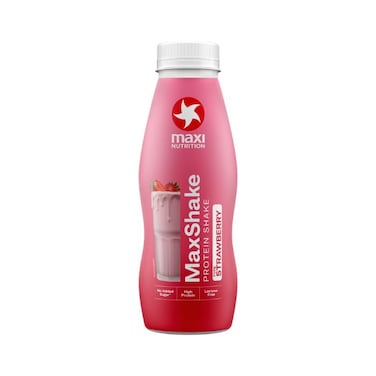 MaxShake Strawberry Protein Drink 25g   High Protein, Low Fat, No Added Sugar   Ready to Drink - 330ml