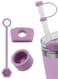 Silicone Spill Stopper Kit for Stanley Cup &acirc;&euro;&ldquo; Tumbler Accessories Set for 30oz &amp; 40oz &acirc;&euro;&ldquo; Includes Straw Cover, Lid Leak Plug, Square Spill Stopper &acirc;&euro;&ldquo; Compatible with Stanley Quencher H2.0 FlowState &acirc;&euro;&ldquo; Purple