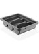 Gastroplast Cutlery Box Tray with 3 Compartments - Grey Polypropylene BPA-Free