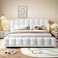 Whisper Tufted Upholstered Premium Upholstered Single Size Bed (90 X 200 CM) Off White Color