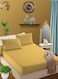 Golden Cotton Double Striped Fitted Elastic Bedsheet 150x200+25cm