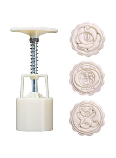 Dubai Gallery Mid Autumn Festival Moon Cake Making Mould White 14X5X5Cm AMZ-N43105645A
