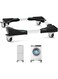 Mini Fridge Stand Adjustable Furniture Dolly Heavy Duty Washing Machine Stand Base Mobile Roller with 4 Locking Swivel Wheels Universal Mobile Base Moving Cart for Dryer (black)