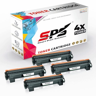 SPS Compatible Toner Cartridges for Brother - TN-1000   4x Black   1,000 Pages
