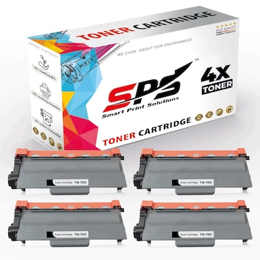 SPS Compatible Toner Cartridges for Brother - TN-750   4x Black   8,000 Pages