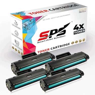 SPS Compatible Toner Cartridges for HP - W1107A 107A   4x Black   1,000 Pages