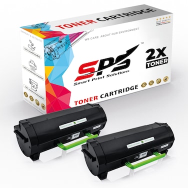 SPS Compatible Toner Cartridges for Lexmark - MS510   2x Black   Yield Upto 25,000&nbsp;Pages