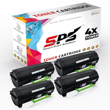 SPS Compatible Toner Cartridges for Lexmark - MS510   4x Black   Yield Upto 25,000&nbsp;Pages