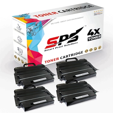 SPS Compatible Toner Cartridges for Lexmark - T642   4x Black   Yield Upto 21,000&nbsp;Pages
