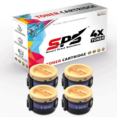 SPS Compatible Toner Cartridges for Xerox - X3010   4x Black   Yield upto 1,200 Pages