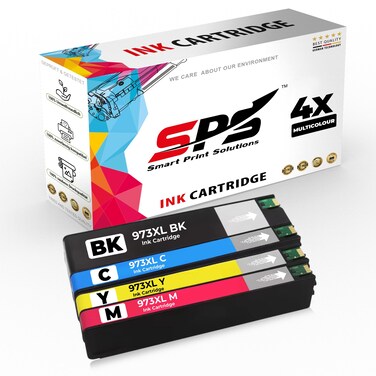 SPS Compatible Ink Cartridges for HP - 973XL   4x Multicolor   Yield upto 3,500&nbsp;Pages