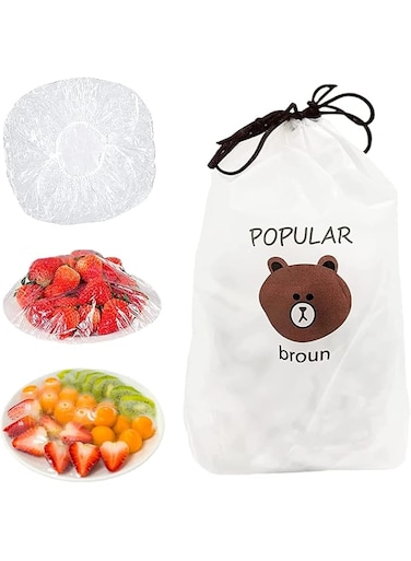Fresh Keeping Bags 100pcs Food Covers,Reusable Elastic Food Storage Covers, Plastic Sealing Elastic Stretch Bowl Lids, Universal Kitchen Wrap Seal Caps (100pcs)