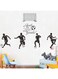 ANFRJJI Football Wall Decal Soccer Wall Sticker - Removable PVC Sport Art Silhouette Vinyl Wall Decor for Kids Bedroom Football Fans - Shoot for Your Goals Wall Decoration JWH150 (Black)