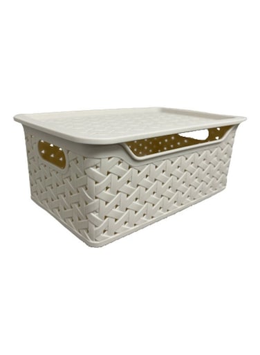 Multi Functional Plastic Storage Box Beige