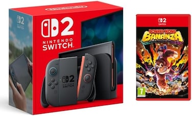 Nintendo Switch 2 Console with Donkey Kong Bananza Game Bundle - International Version