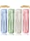 KASTWAVE Cutlery with Case Travel Utensil Set, 4 Sets Wheat Straw Reusable Portable Spoon Knife Forks Tableware, Eco Friendly Non-toxin BPA Free Portable Cutlery for Travel Picnic Camping or Daily Use