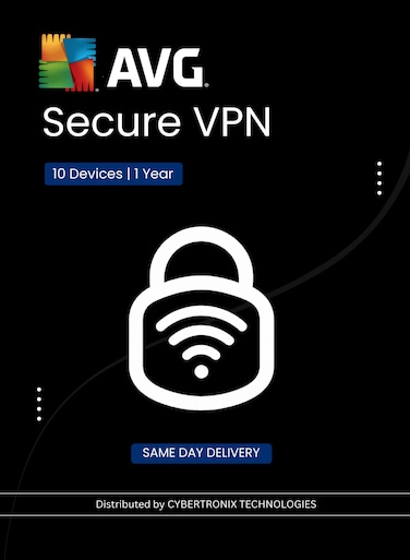 AVG Secure VPN   10 Devices for 1 Year   Digital License   SAME DAY DELIVERY
