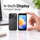 Modio MB17 Mini Smartphone, 4-Inch Display, Android 15, Face Unlock, Dual SIM, 4GB RAM, 64GB Storage, 8MP Rear &amp; 5MP Front Camera, 2000mAh Battery, Compact Design (Grey