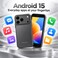 Modio MB17 Mini Smartphone, 4-Inch Display, Android 15, Face Unlock, Dual SIM, 4GB RAM, 64GB Storage, 8MP Rear &amp; 5MP Front Camera, 2000mAh Battery, Compact Design (Grey