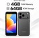 Modio MB17 Mini Smartphone, 4-Inch Display, Android 15, Face Unlock, Dual SIM, 4GB RAM, 64GB Storage, 8MP Rear &amp; 5MP Front Camera, 2000mAh Battery, Compact Design (Grey
