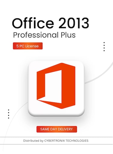 Microsoft Office 2013 Professional Plus   5 PC License   Digital License   SAME DAY DELIVERY