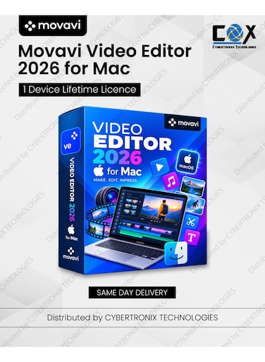 Movavi Video Editor 2026 for Mac   1 Device Lifetime   Digital License