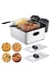 6l Double Deep Fryer Stainless Steel &ndash; Dual Basket, Window Lid, Timer, Temp Control, Kitchen