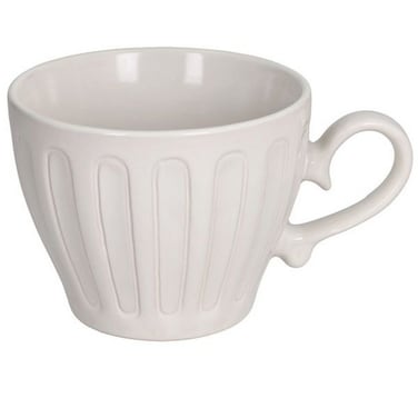 Madrid Camille Crema 470ml Jumbo Cup &acirc;&euro;&ldquo; Elegant Porcelain Mug for Coffee, Tea &amp; Hot Beverages, Modern Design for Home, Office &amp; Caf&Atilde;&copy;