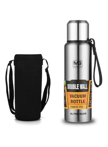 Beauenty Large Capacity Stainless Steel Vacuum Flask with Strap, 1000ml Double Wall Insulated Water Bottles, Leak Proof Thermos for Hot Drinks or Cold, Coffee Travel Mugs for Women Men