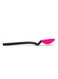 Mini Supoon Non-Stick Sit-Up Silicone Scraping Cooking Spoon, Jar Scraper, Measures 5ml Tsp, 8 Inch, Durable, Easy to Clean, Ideal for Stirring and Scraping, Pink