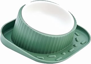 TERRIFI cat Bowls Elevated, Dog Bowl, Cat Food Bowl, Pet Bowls, Pet Ceramic Bowl, Wide-Neck Dog Food Bowl, Anti-Spill Cat Food Bowl,Tall Dog Bowl, Tilted cat Bowl, Protect Pet Spine Pet Food Bowl Cats