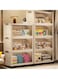 Folding Storage Cabinet with doors, Plastic Storage Bins with Wheels，Stackable, Portable Storage，for Kitchen, Study, Living Room, Bedroom and Other Places