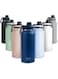 BOZ Stainless Steel Water Bottle - Vaccum Insulated Water Bottle 32 Oz - Wide Mouth BPA Free Sport Water Bottle for Gym with Spout Lid - Thermal Hot &amp; Cold 1 Litre Blue Waterbottle