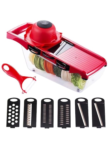 Manual Vegetable Slicer Chopper - Red